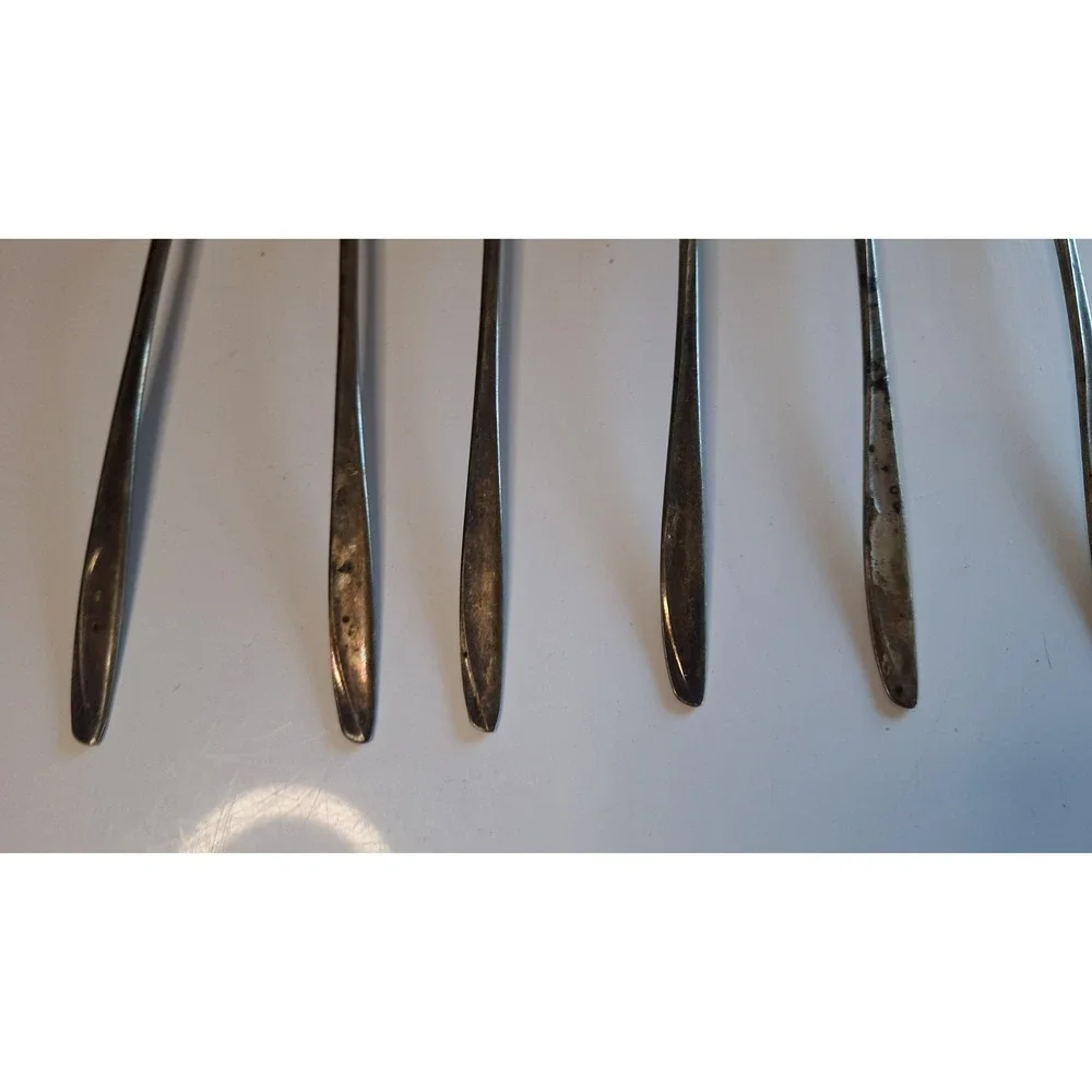 SUPREME SILVER SILVERPLATE ICED TEA SPOONS SET OF 6 VINTAGE FLATWARE 5.5